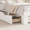 vidaXL Bed Frame with Headboard White 135 x 190 cm Solid Pine Wood