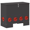 vidaXL Chicken Feeder Black 60.5 x 29 x 51 cm Cold-Rolled Steel