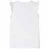 Kids' T-shirt with Ruffle Sleeves White 140