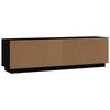 vidaXL TV Cabinet Black 140x35x40 cm Solid Wood Pine