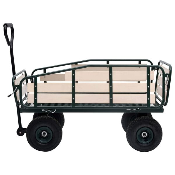 vidaXL Garden Hand Trolley Metal and Wood 250 kg