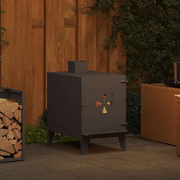 vidaXL Camping Stove Black 35 x 50 x 60 cm Cold-rolled Steel