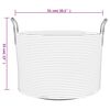 vidaXL Storage Basket Beige and White Ø51x33 cm Cotton