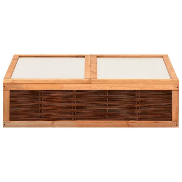 vidaXL Greenhouse 120x80x45 cm Solid Pinewood and Willow