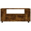 vidaXL TV Cabinet Smoked Oak 102x34.5x43 cm Engineered Wood