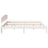 vidaXL Bed Frame with Headboard White 180 x 200 cm Solid Pine Wood