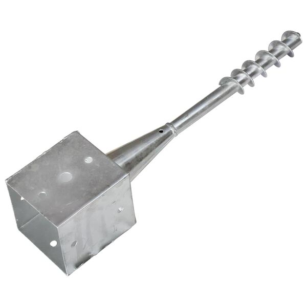 vidaXL Ground Spikes 6 pcs Silver 12x12x56 cm Galvanised Steel