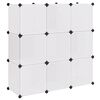 vidaXL Storage Cube Organiser with 9 Compartments Black and White