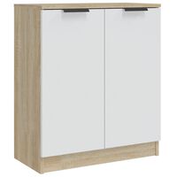 vidaXL Sideboard White&Sonoma Oak 60x30x70 cm Engineered Wood