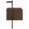 vidaXL Bedside Cabinets Wall-mounted 2 pcs Brown Oak 35x30x51 cm Engineered Wood