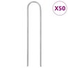 vidaXL Ground Pegs U Shape 50 pcs 15x3.5 cm Galvanised steel