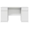 vidaXL Desk with Drawer White 140 x 49 x 76 cm Engineered wood