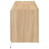 vidaXL TV Wall Cabinets with LED Lights 2 pcs Sonoma Oak 60x35x41 cm