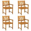 vidaXL Outdoor Bench 4 pcs Natural 56 x 55.5 x 90 cm Solid Acacia Wood