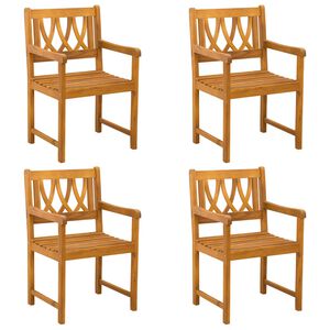 vidaXL Outdoor Bench 4 pcs Natural 56 x 55.5 x 90 cm Solid Acacia Wood