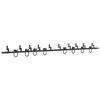 vidaXL Sliding Door Hardware Kit 366 cm Steel Black