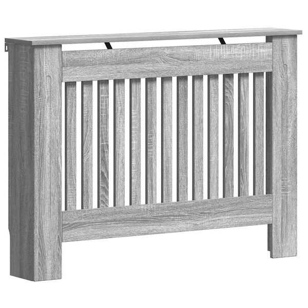 vidaXL Radiator Cover Grey Sonoma 112 x 19 x 81.5 cm Engineered Wood