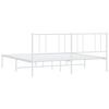 vidaXL Metal Bed Frame without Mattress with Headboard White 193x203cm