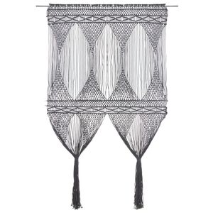 vidaXL Macrame Curtain Anthracite 140x240 cm Cotton