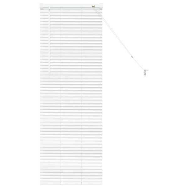 vidaXL Window Blind with Curtains Manual White Aluminium