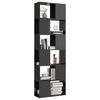 vidaXL Book Cabinet Room Divider High Gloss Grey 60x24x186 cm
