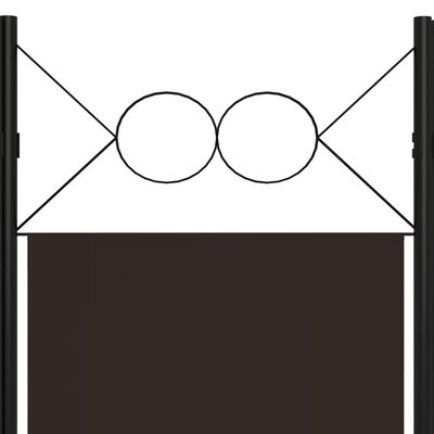 vidaXL 4-Panel Room Divider Brown 160x180 cm