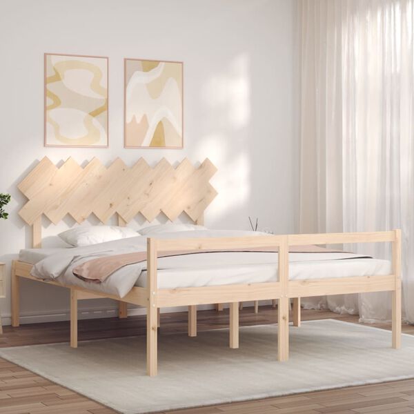 vidaXL Senior Bed without Mattress 160x200 cm Solid Wood