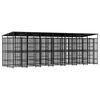 vidaXL Outdoor Dog Kennel with Roof Steel 12,9 m&sup2;