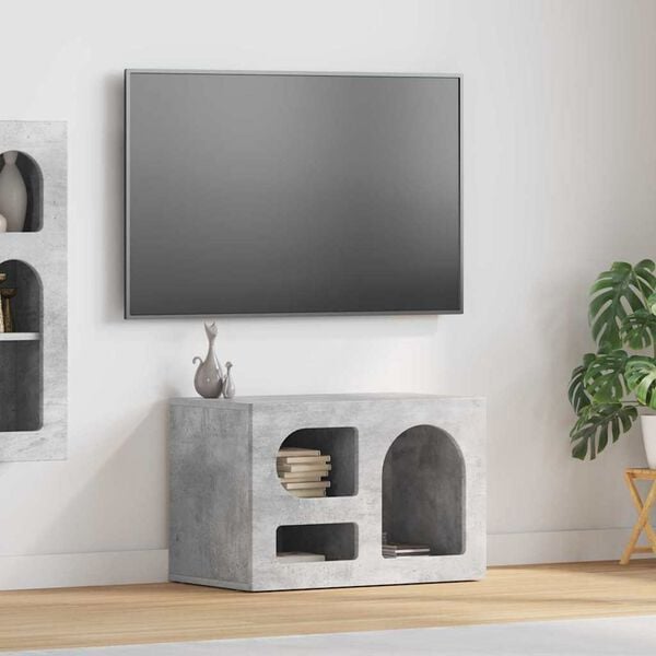 vidaXL TV Cabinet Concrete Grey 60 x 35 x 40 cm Engineered Wood