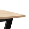 vidaXL Dining Table Y-Frame 80x50x75 cm Solid Wood Pine and Steel