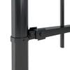 vidaXL Garden Fence with Hoop Top Steel 1070x100 cm Black