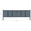 vidaXL Fence Gate Anthracite 404x125 cm Steel