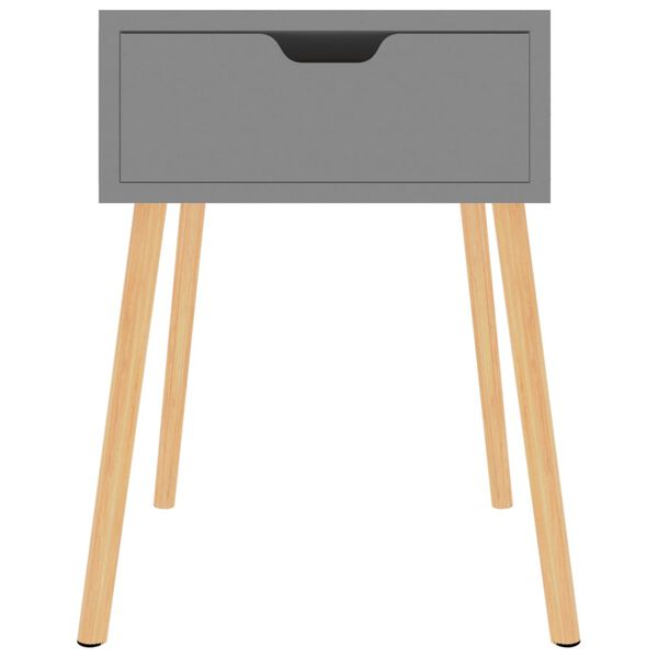 vidaXL Bedside Cabinet Grey 40x40x56 cm Engineered Wood
