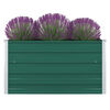 vidaXL Raised Garden Bed | Green | Galvanized Steel | 100x100x45 cm | Durable