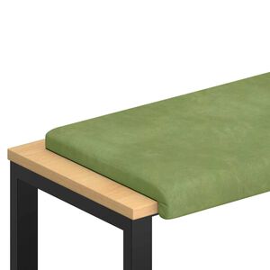 vidaXL Bench Cushion Velvet Light Green Depth 35 cm