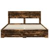 vidaXL Bed Frame with Drawer with Headboard Manual Engineered Wood