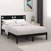 vidaXL Bed Frame without Mattress Black 140x190 cm Solid Wood Pine