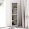 vidaXL 4-Tier Book Cabinet Concrete Grey 40x24x142 cm Engineered Wood