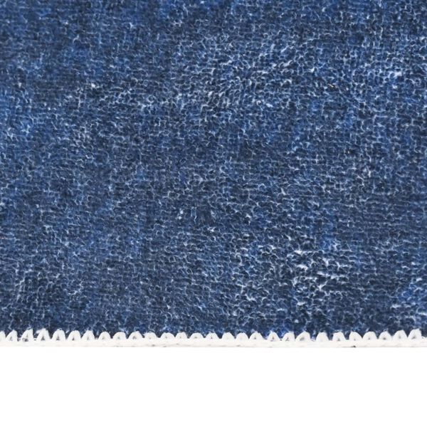 vidaXL Rug Washable Foldable Navy 200x300 cm Polyester