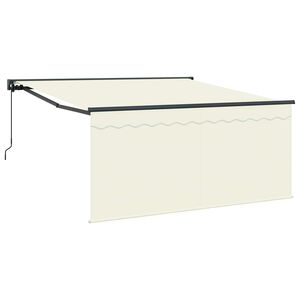vidaXL Retractable Awning Cream 300 x 250 cm Polyester and Aluminium
