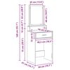 vidaXL Dressing Table White 50 x 41 x 140 cm Engineered Wood