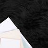 vidaXL Faux Sheepskin Rug Tafalla Black &Oslash; 120 cm Polyester