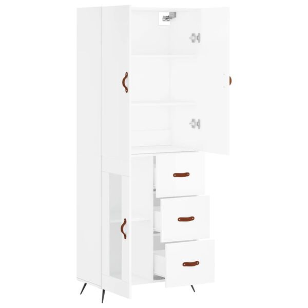 vidaXL Highboard White 69.5x34x180 cm Engineered Wood