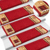 vidaXL Stair Mats Self-adhesive 5 pcs 65x21x4 cm Red