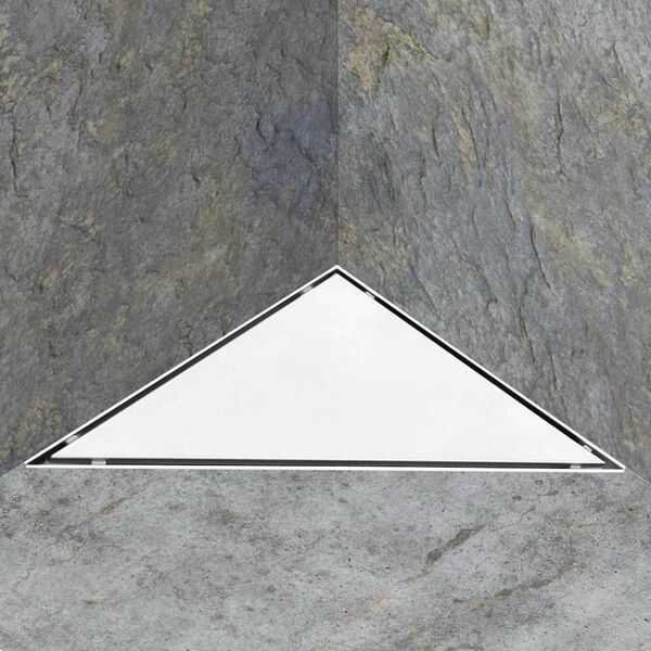 vidaXL Shower Drain with 2-in-1 Cover 25x25 cm Stainless Steel