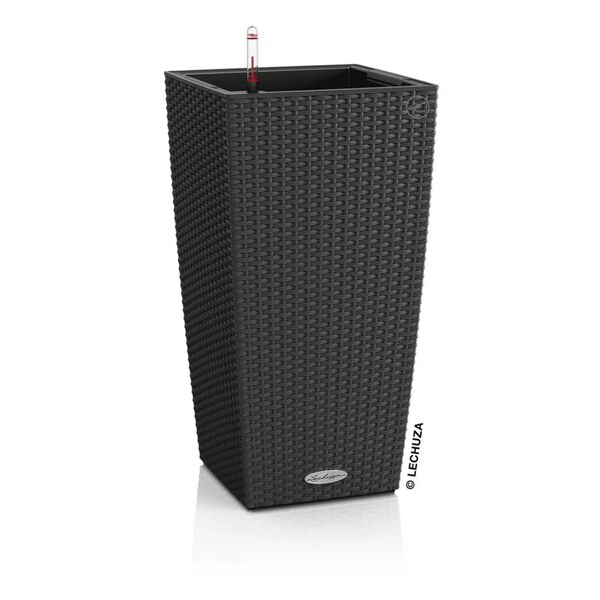 LECHUZA Planter CUBICO Cottage 40 ALL-IN-ONE Granite