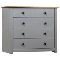vidaXL Side Cabinet Grey 80x40x73 cm Pine Panama Range