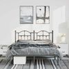 vidaXL Metal Bed Frame without Mattress with Headboard Black 150x200cm