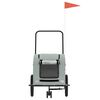 vidaXL Pet Bike Trailer Grey Oxford Fabric and Iron