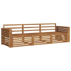 vidaXL Outdoor Sofa Set 3 pcs Natural Solid Acacia Wood
